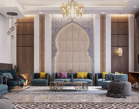 Islamic Private Villa Uae On Behance Living Room Design Decor