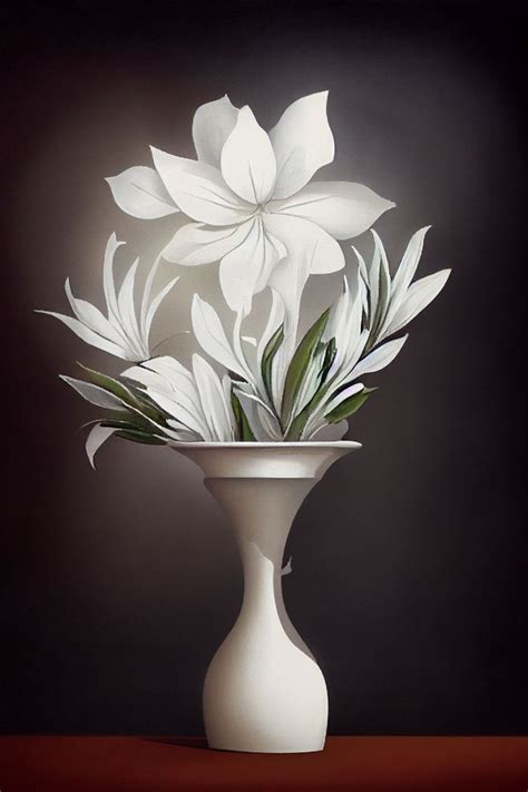 Aestethic Artistic Flower Vase Artistic Oil Painting Art Flowers