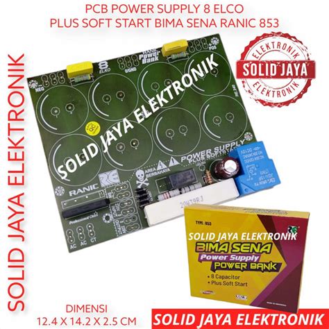 Jual PCB POWER SUPPLY 8 ELCO ELKO CAPASITOR KAPASITOR PLUS SOFT START