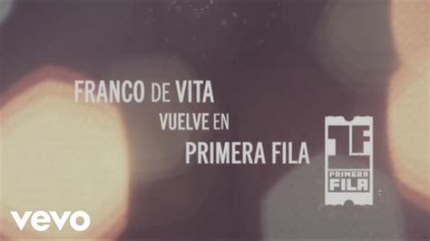 Franco De Vita Vuelve En Primera Fila Trailer YouTube