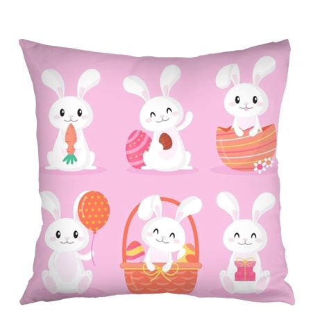 Dicasser Easter Pillow Covers 18x18 Inches 1pc Easter Decor For Home