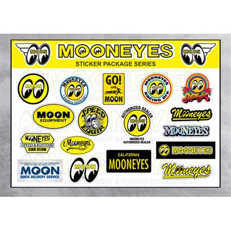 Jual Sticker Pack Mooneyes Stiker Motor Sticker Laptop Aesthetic