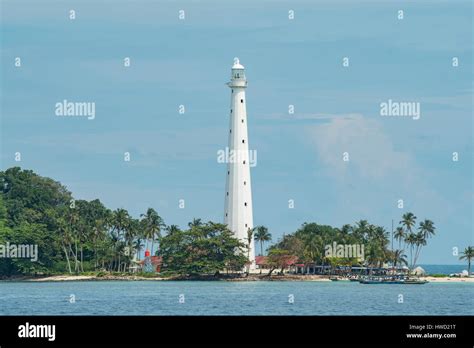 Historic Lighthouse at Lengkuas Island, Pulau Belitung, Indonesia Stock Photo - Alamy