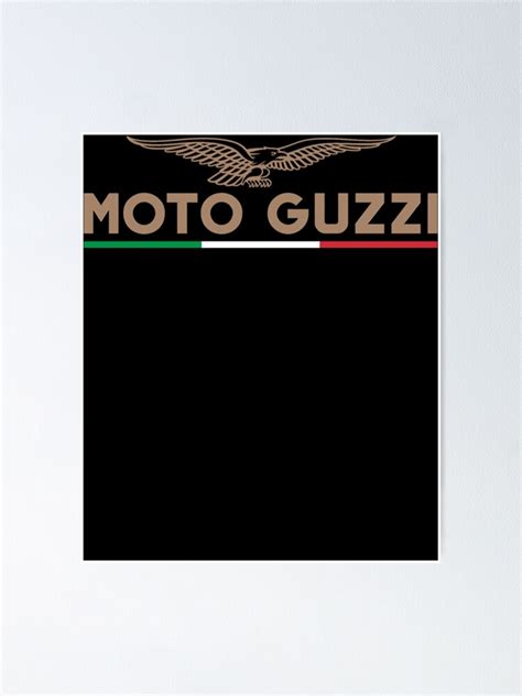 Moto Guzzi Eagle Logo Adhesive Emblem Moto Guzzi Poster For Sale By