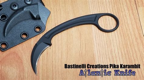 Bastinelli Creations Pika Karambit Black Cerakote N690co Steel Fixed