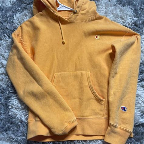 Light Orange Champion Hoodie Super Cute And Depop