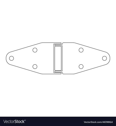 A set of door hinge icons Royalty Free Vector Image