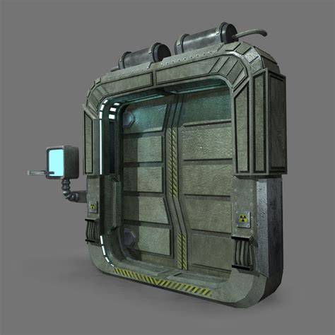 sci fi door 3d model