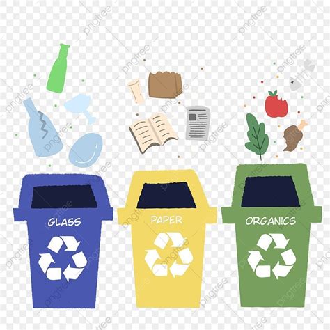 Clasificación de contenedores de basura PNG