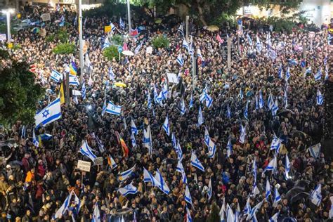 More Than Israelis Gather In Tel Aviv For Mass Demonstration To