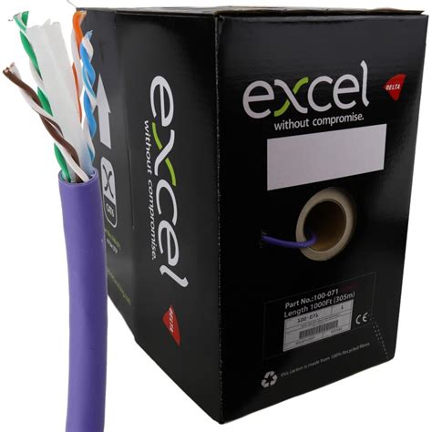 Excel Copper Cat6 Network Cable U UTP Low Smoke LSOH Euroclass Dca 100m