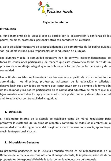 Reglamento interno de una empresa pequeña ejemplo Diario Nacional 2023