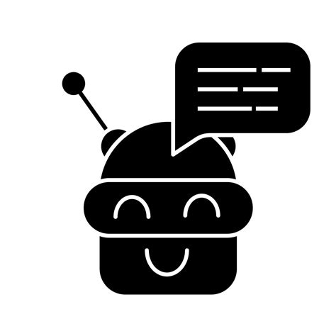 Chatbot Message Glyph Icon Talkbot Modern Robot Android Laughing