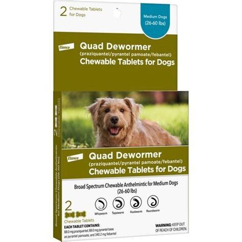 Elanco quad dewormer for hookworms roundworms tapeworms whipworms for ...