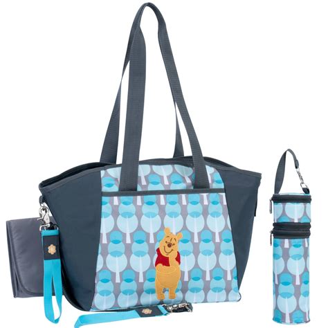 Winnie The Pooh 5 In 1 Tote Diaper Bag Set