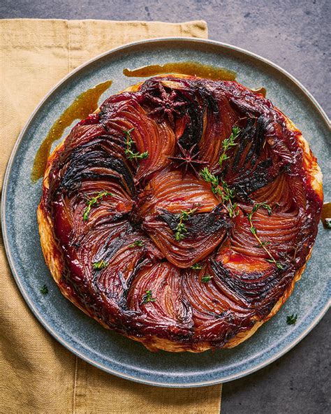 Marcus Wareing S Roasted Onion Tarte Tatin With Cheddar Mascarpone