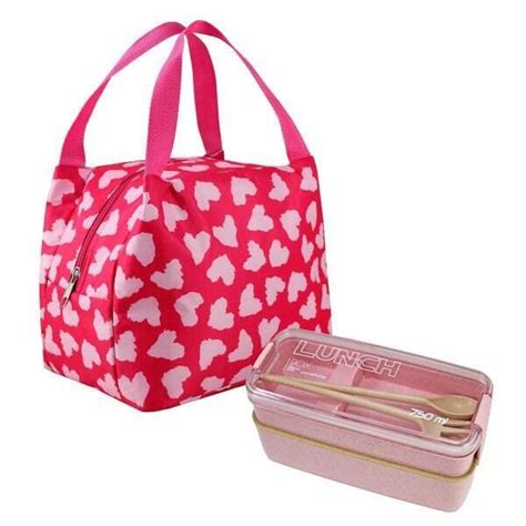 Bolsa T Rmica Bem Estar Marmita Dupla Rosa Jacki Design