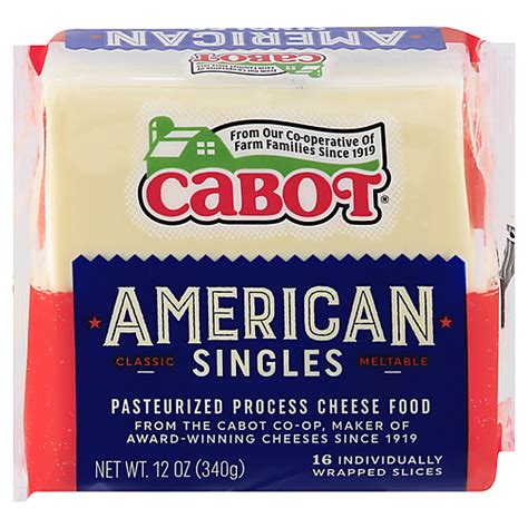 Cabot Vermont Cheese, American, Slices | Packaged | Donelan's Supermarkets