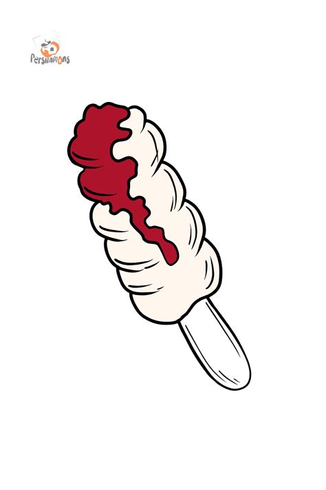 Раскраска мороженое на палочке - Распечатать и Онлайн!