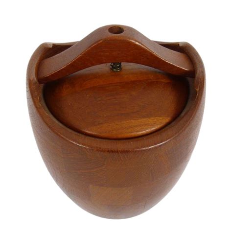 staved teak tobacco box  denmark  city issue atlanta