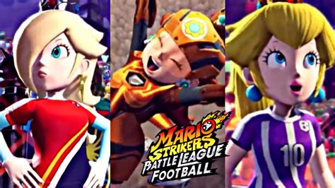 Every Peach Daisy And Rosalina Animations Mario Strikers Battle League Youtube