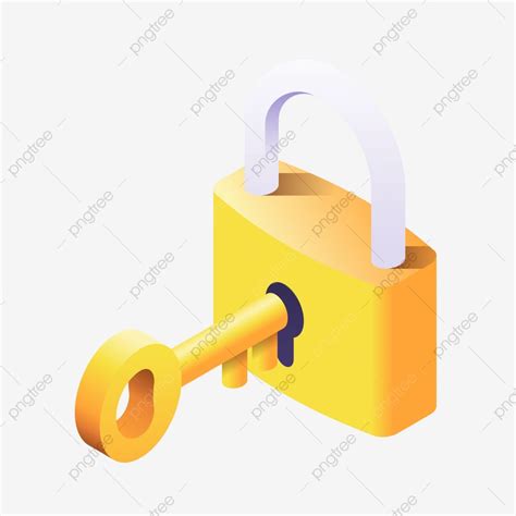 3d Icons Vector Icons Vector File Clipart Png Lock Icon Golden