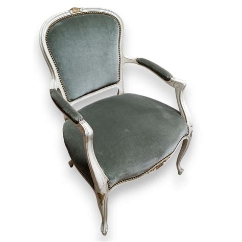 Paire De Fauteuils Style Louis Xv Velours Vert Moinat Sa Antiquit S