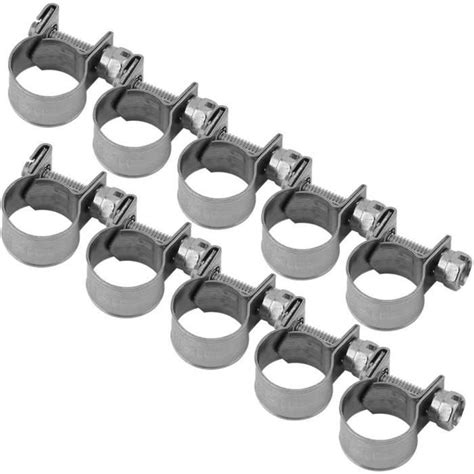 Lot De 10 Colliers De Serrage En Acier Inoxydable Très Résistants Pour Tuyau De Carburant 6 Mm