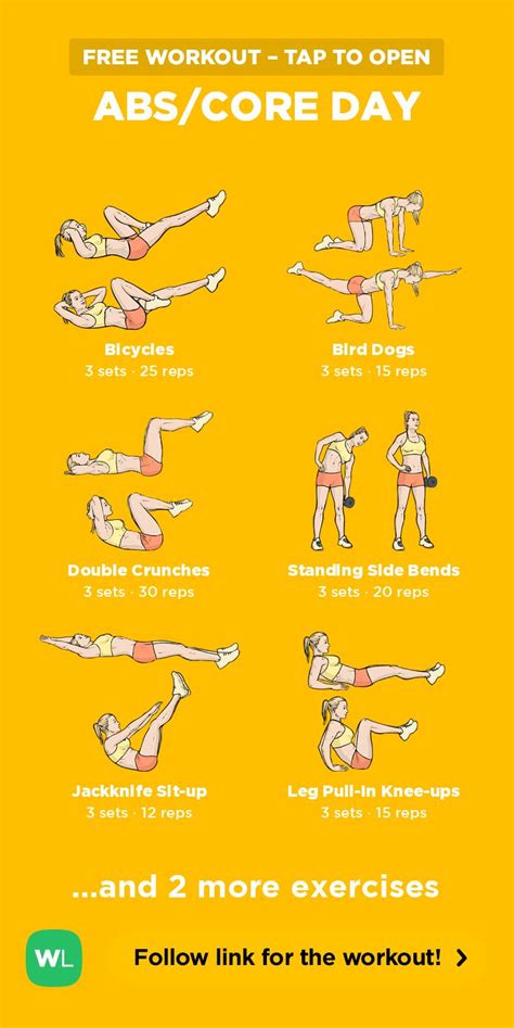 Abs Core Day Free Workout By Workoutlabs Fit