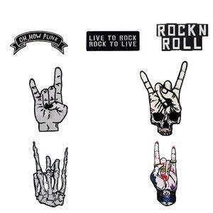 Punk Rock And Roll Skeleton Finger Heavy Metal Music Hand Symbol Sign