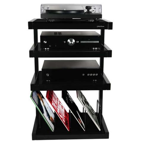 Norstone Esse Vinyl Meuble Hifi Noir Rouge Ou Blanc