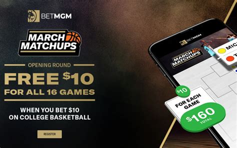 BetMGM Michigan March Madness Bonus Bet 10 Get 160 Free