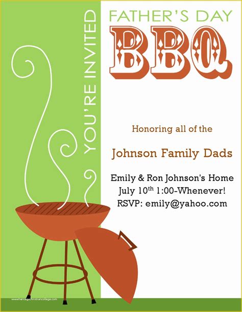 Free Printable Free Bbq Invitation Template Word