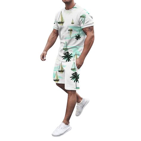 Yubnlvae Suits For Men Men S Shirts Short Summer Pants Sleeve Beach