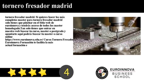 Tornero Fresador Madrid Youtube