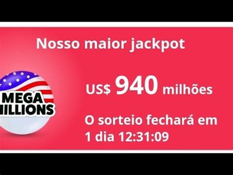 Loteria dos USA Mega Millions vai pagar 940 milhões de dólares igual a