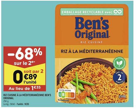 Promo Riz Cuisine La M Diterran Enne Ben S Originale Chez Leader Price