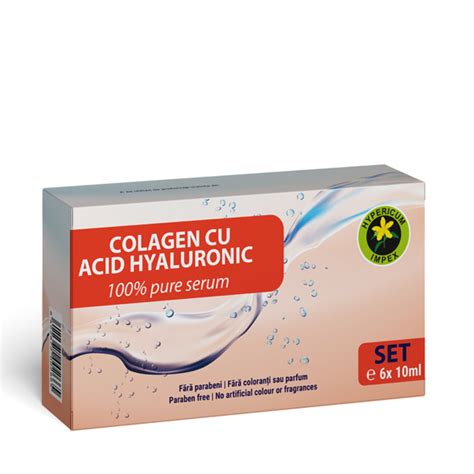 Ser Colagen Peptide Cu Acid Hialuronic 6 Fiole X10ml Hypericum Plant