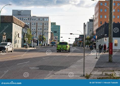 Downtown Of Yellowknife In The Northwest Territories Canada In Summer Editorial Photography