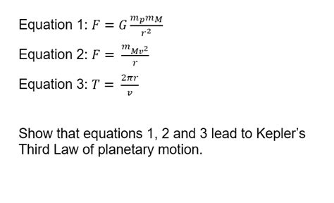 Keplers Third Law Of Planetary Motion