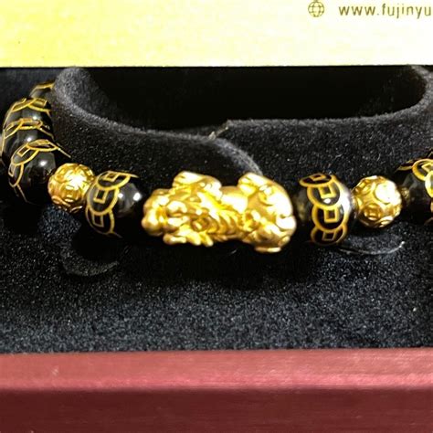 K Chinese Gold Piyao Pixiu In Black Onyx Women S Fashion Jewelry