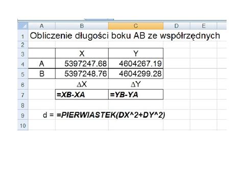 Zastosowania Geodezyjne Arkusza Kalkulacyjnego Cz 1 Andrzej Borowiecki