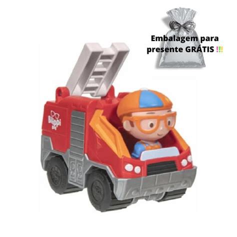 Blippi Mini Veículos Caminhão Bombeiros FireTruck Candide Caminhões