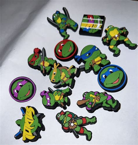 CROC CHARMS FOR SHOES NINJA TURTLES JIBBITZ TMNT Set Of 2 EBay