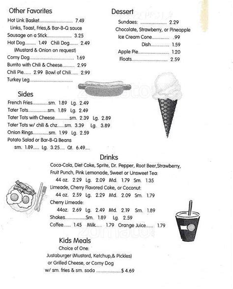 Menu Of Joe S Burgers Oak Lawn Dallas Restaurant Oak Lawn Bbq Restaurant Menu Oak Lawn