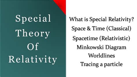 Special Relativity Special Theory Of Relativity Bsc 1st Year Special Relativity Explained