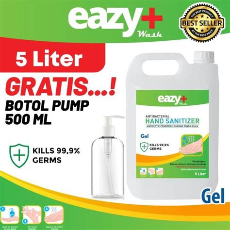 Jual Hand Sanitizer Gel 5 Liter Eazy Plus Antiseptic Shopee Indonesia