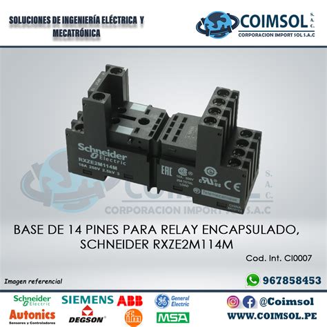 Base De Pines Para Relay Encapsulado Schneider Rxze M M