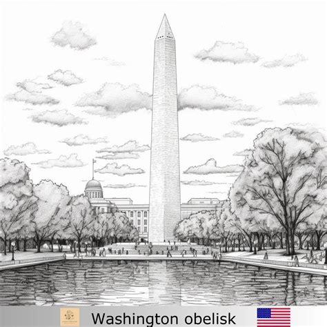 Washington Monument Coloring Page