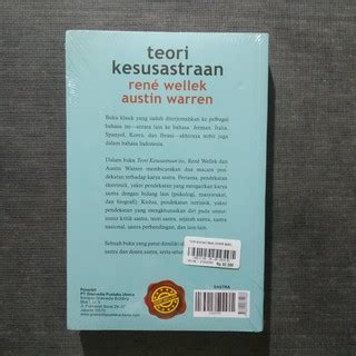 Jual Buku Teori Kesusastraan Rene Wellek Austin Warren Gramedia